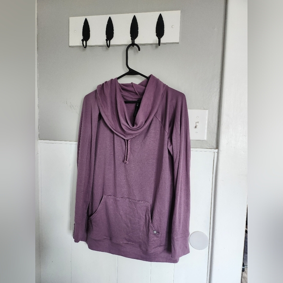 GAIAM Funnel neck purple hoodie light weight - Picture 2 of 6